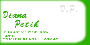 diana petik business card